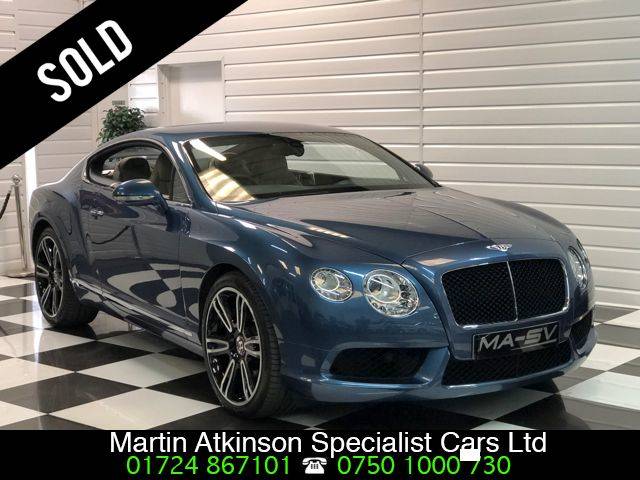 Bentley Continental GT 4.0 V8 2dr Auto 500BHP Coupe Petrol Crystal Blue Metallic