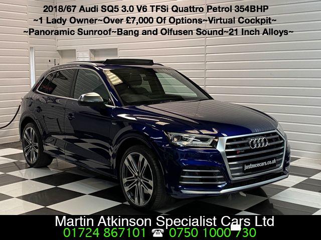 Audi Q5 SQ5 3.0 V6 TFSi Quattro 5dr Tip Auto Estate Petrol Navarra Blue Metallic