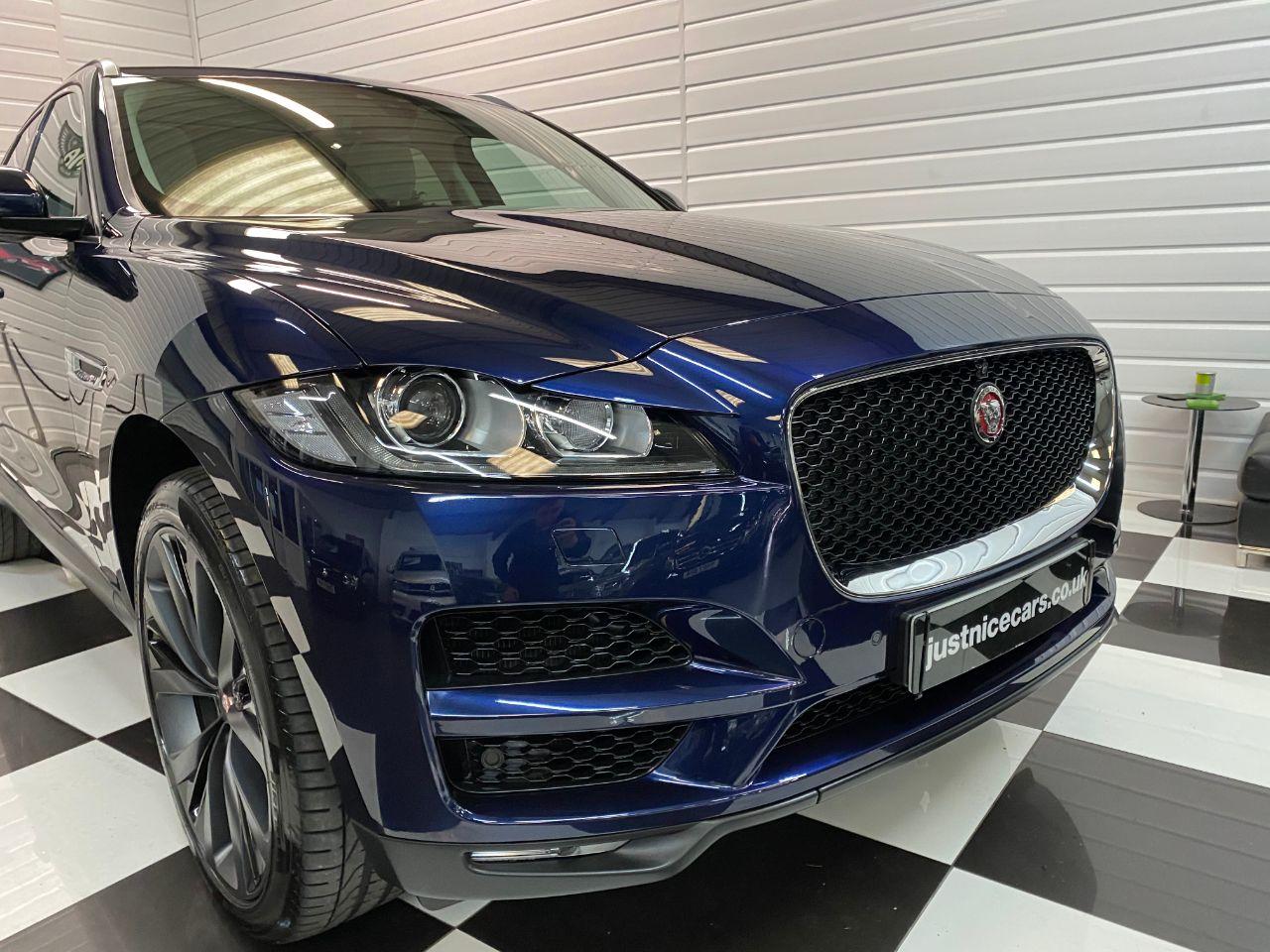 Jaguar F-pace 2.0i Portfolio 5dr AWD Automatic 300BHP Estate Petrol Loire Blue Metallic
