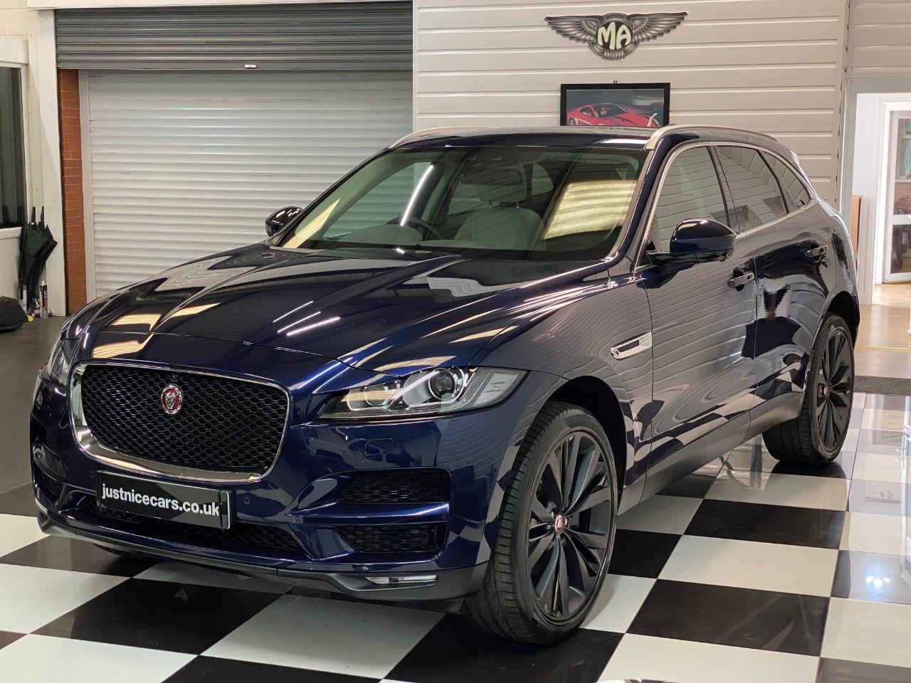 Jaguar F-pace 2.0i Portfolio 5dr AWD Automatic 300BHP Estate Petrol Loire Blue Metallic
