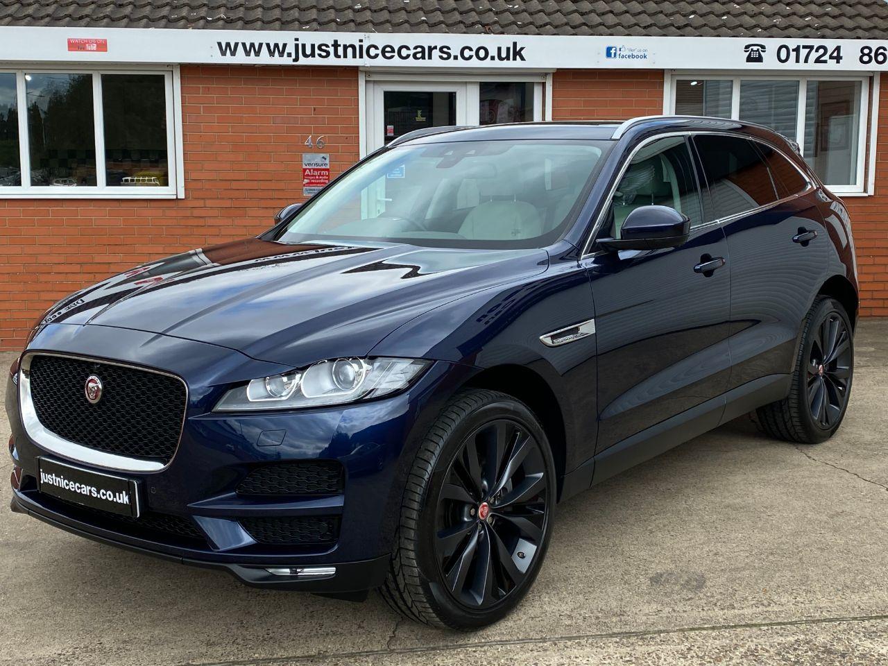 Jaguar F-pace 2.0i Portfolio 5dr AWD Automatic 300BHP Estate Petrol Loire Blue Metallic