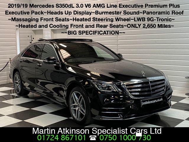 Mercedes-Benz S Class 2.9 S350d L AMG Line Executive Premium Plus 4dr 9G-Tronic Saloon Diesel Obsidian Black Metallic