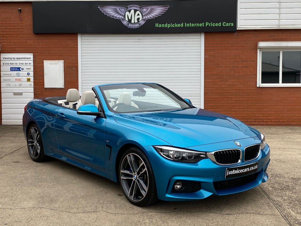BMW 4 Series 3.0 430d M Sport 2dr Auto Professional Media Convertible Diesel Snapper Rocks Blue Metallic