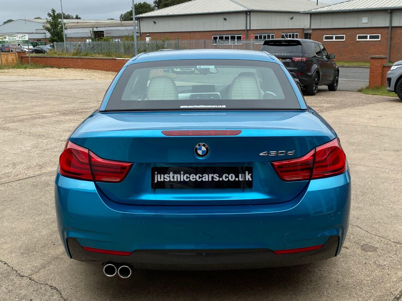 BMW 4 Series 3.0 430d M Sport 2dr Auto Professional Media Convertible Diesel Snapper Rocks Blue Metallic