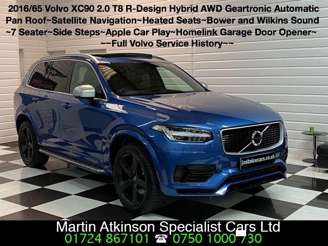 Volvo XC90 2.0 T8 Hybrid R-Design 5dr Geartronic Estate Petrol / Electric Hybrid Blue Metallic