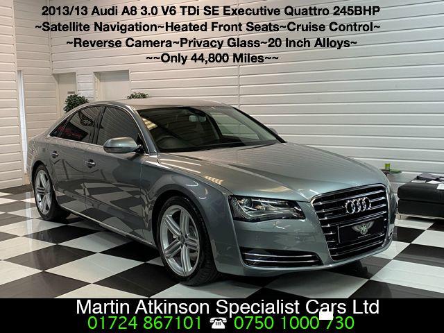 Audi A8 3.0 V6 TDi Quattro SE Executive Automatic Saloon Diesel Quartz Grey