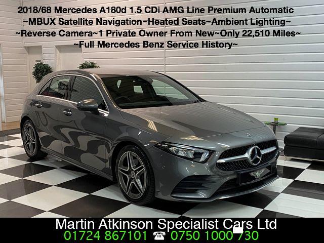 Mercedes-Benz A Class 1.5 A180d AMG Line Premium 5dr Auto Hatchback Diesel Mountain Grey Metallic
