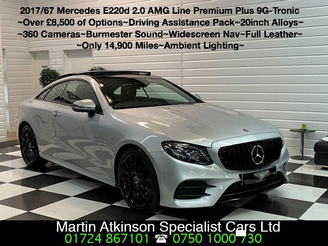 Mercedes-Benz E Class 2.0 E220d AMG Line Premium Plus 2dr 9G-Tronic Coupe Diesel Iridium Silver Metallic