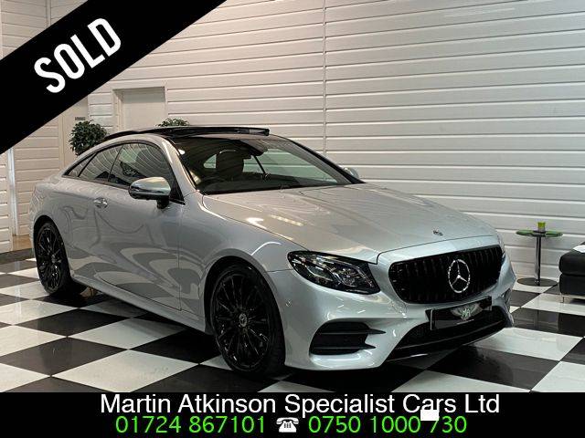 Mercedes-Benz E Class 2.0 E220d AMG Line Premium Plus 2dr 9G-Tronic Coupe Diesel Iridium Silver Metallic