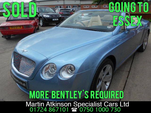 Bentley Continental GTC 6.0 W12 4dr Auto convertible Convertible Petrol Silverlake Blue