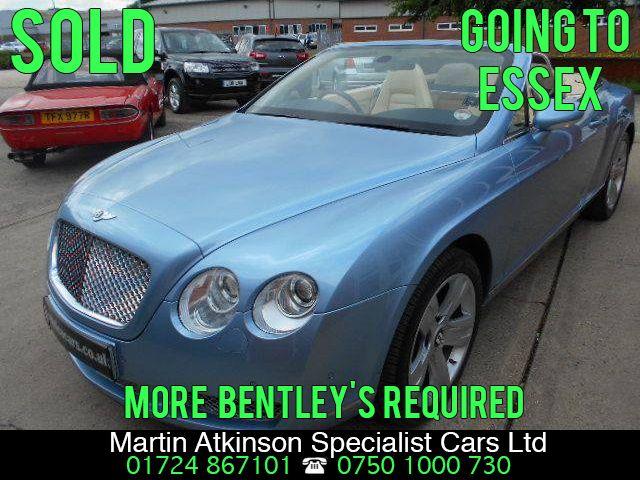 Bentley Continental GTC 6.0 W12 4dr Auto convertible Convertible Petrol Silverlake Blue