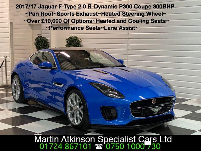 Jaguar F-type 2.0 R-Dynamic i4 300BHP Coupe Petrol Ultra Blue Metallic