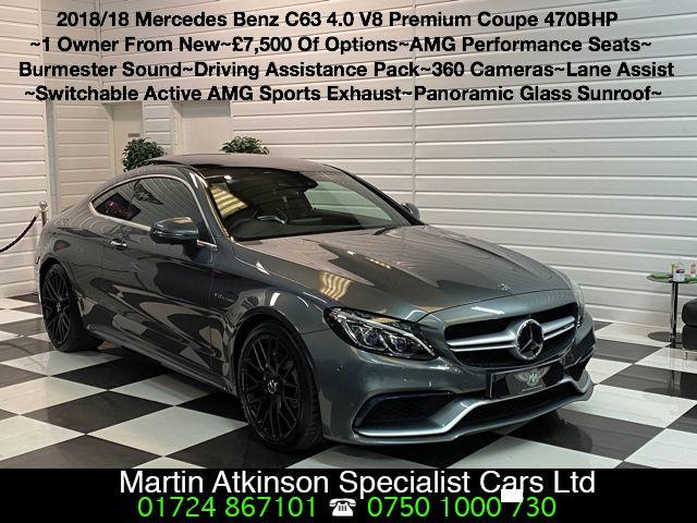 Mercedes-Benz C Class C63 4.0 V8 Premium 2dr Auto Coupe Petrol Selenite Grey Metallic