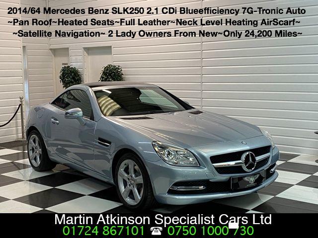 Mercedes-Benz SLK 2.1 SLK250 CDi BLUEEFFICIENCY 7G-Tronic Convertible Diesel Diamond Silver Blue Metallic