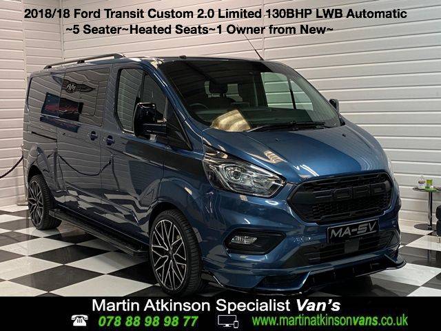 2018 Ford Transit Custom MA-SV Styling Pack 2.0 EcoBlue 130ps Low Roof Double Cab Limited Van Powershift Auto