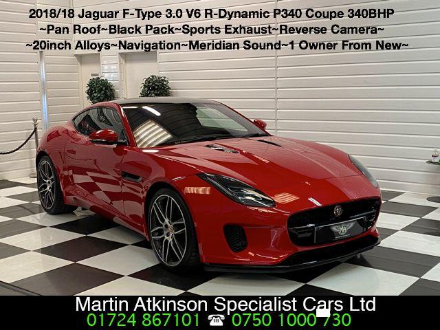 Jaguar F-type 3.0 V6 Supercharged R-Dynamic P340 Automatic Coupe Petrol Salsa Red