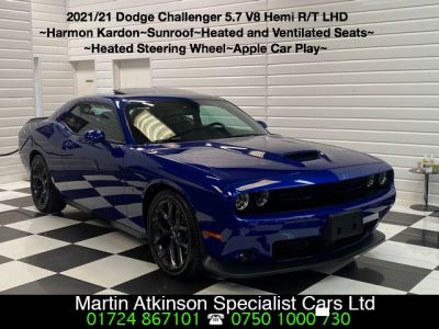 Dodge Challenger 5.7 V8 Hemi R/T 375BHP Coupe Coupe Petrol Indigo Blue MetallicDodge Challenger 5.7 V8 Hemi R/T 375BHP Coupe Coupe Petrol Indigo Blue Metallic at Martin Atkinson Cars Scunthorpe