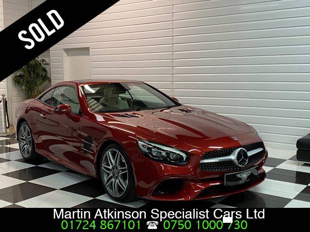 Mercedes-Benz SL Class SL500 4.7 V8  AMG Line 2dr 9G-Tronic Convertible Petrol Designo Hyacinth Red Metallic