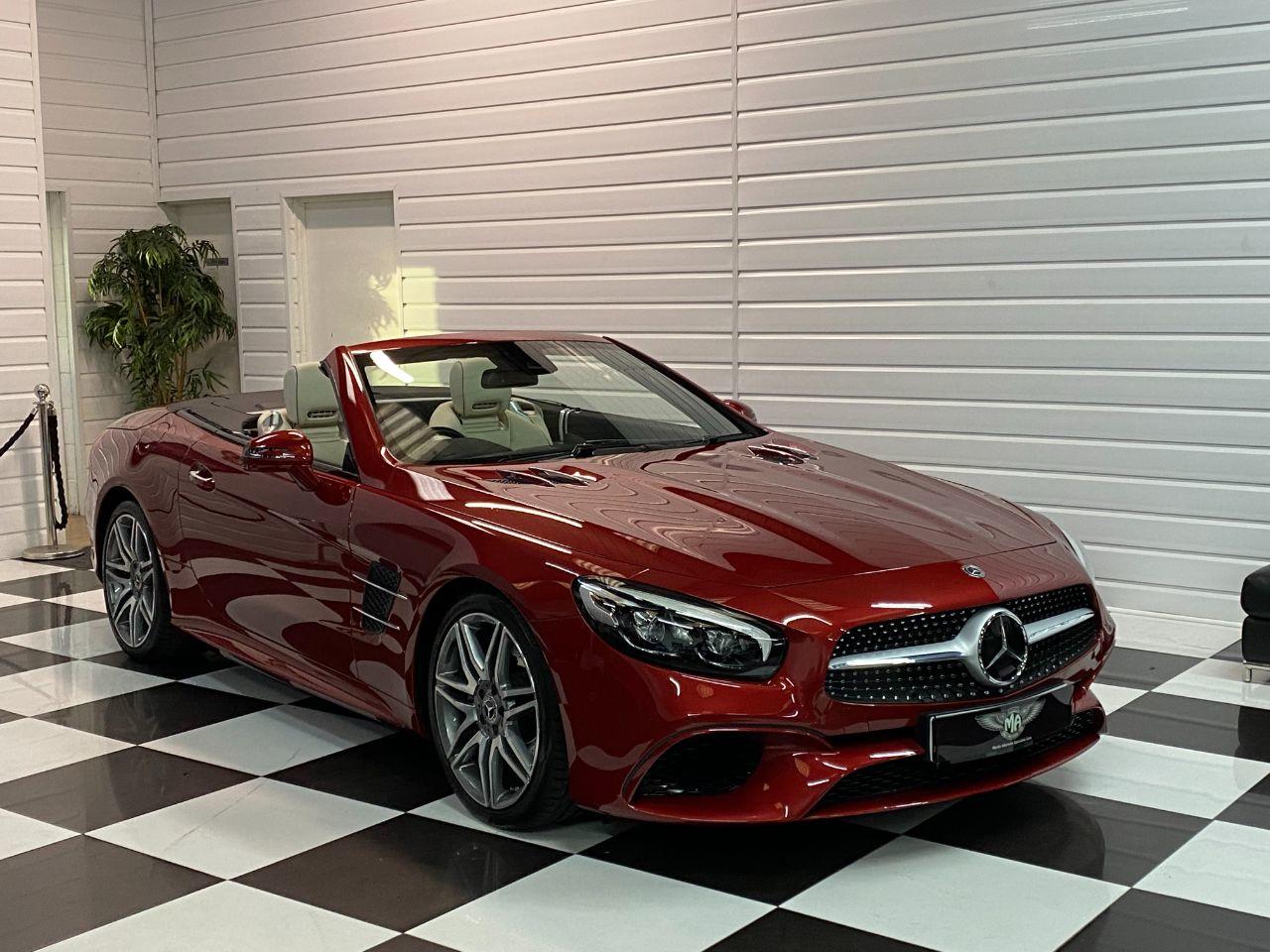 Mercedes-Benz SL Class SL500 4.7 V8 AMG Line 2dr 9G-Tronic Convertible Petrol Designo Hyacinth Red Metallic