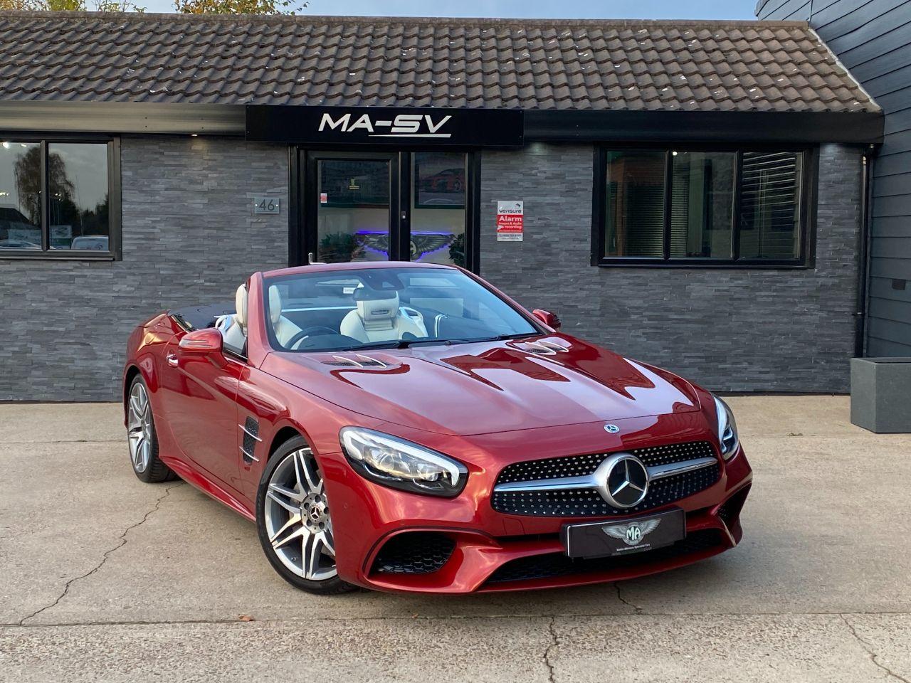 Mercedes-Benz SL Class SL500 4.7 V8 AMG Line 2dr 9G-Tronic Convertible Petrol Designo Hyacinth Red Metallic
