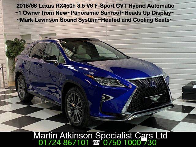 2018 Lexus RX 450h 3.5 F-Sport 5dr CVT