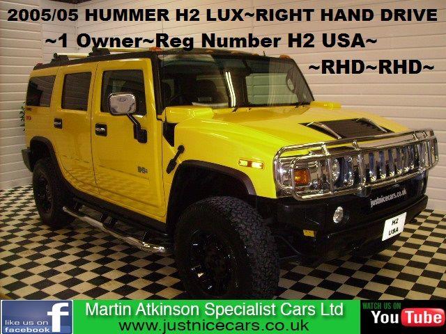 Hummer H2 RHD 6.0 LUX~RIGHT HAND DRIVE~1 OWNER~ Four Wheel Drive Petrol Yellow