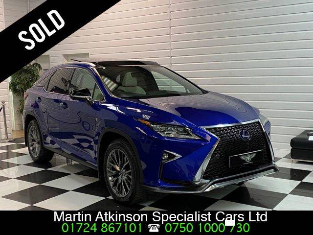 Lexus RX 450h 3.5 F-Sport 5dr CVT Estate Hybrid Azure Blue Metallic