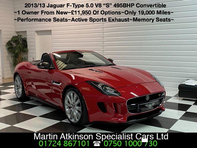 Jaguar F-type 5.0 Supercharged V8 S 2dr Automatic Convertible Petrol Salsa Red