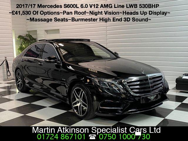 Mercedes-Benz S Class S600L 6.0 V12 AMG Line 4dr Auto LWB Saloon Petrol Obsidian Black Metallic