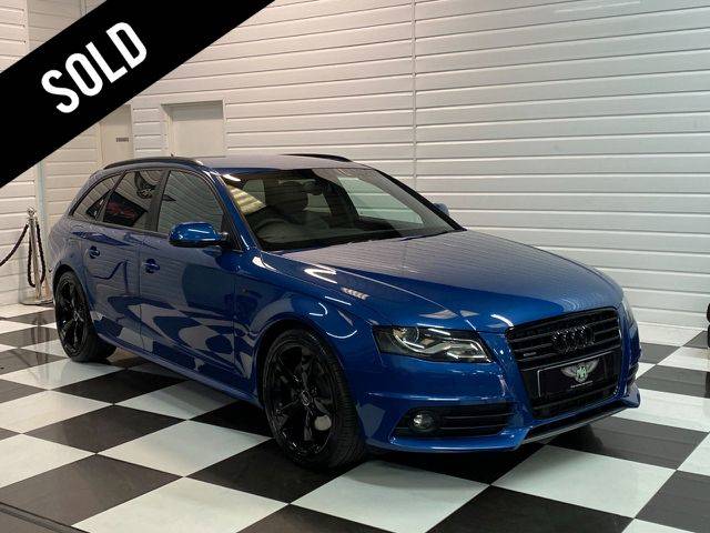 Audi A4 3.0 V6 TDi Quattro Black Edition 5dr S Tronic Automatic Estate Diesel Aruba Blue Pearl Effect Paintwork