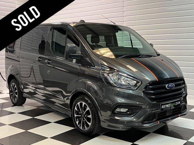 Ford Transit Custom 2.0 EcoBlue 185ps Low Roof D/Cab Sport Van Auto Panel Van Diesel Grey