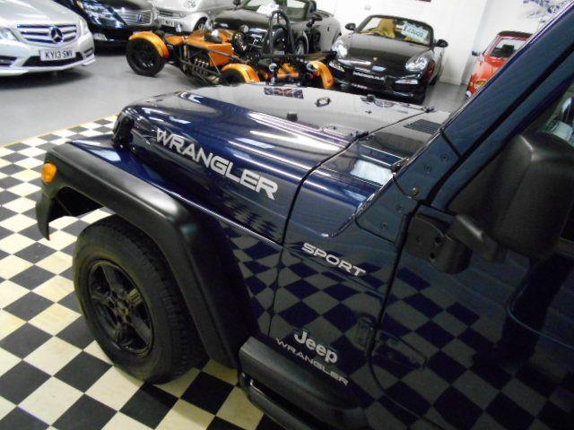 Jeep Wrangler 4.0 Sport 2dr 4X4 6 SPEED SOFT TOP~28000 MILES~ Convertible Petrol Sapphire Blue Metallic