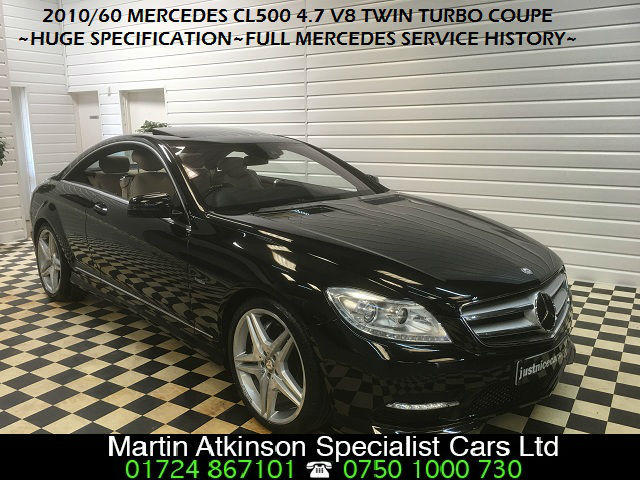 Mercedes-Benz CL CL500 4.7 V8 SOLD GOING TO ST HELENS Coupe Petrol Obsidian Black
