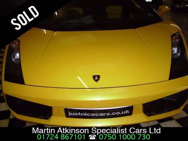 Lamborghini Gallardo 5.0 Spider V10 E-Gear Auto Convertible Petrol Yellow