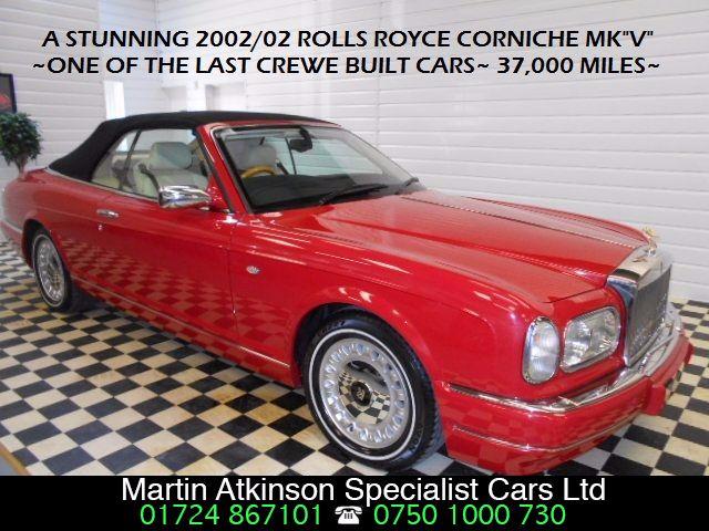 Rolls Royce Corniche Corniche 6.8 V8 Auto MKV Convertible Petrol Vermillion Red