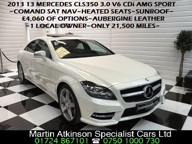 Mercedes-Benz CLS 3.0 CLS350 V6 CDI BlueEFFICIENCY AMG Sport 4dr Tip Auto Coupe Diesel Diamond White Pearl Metallic