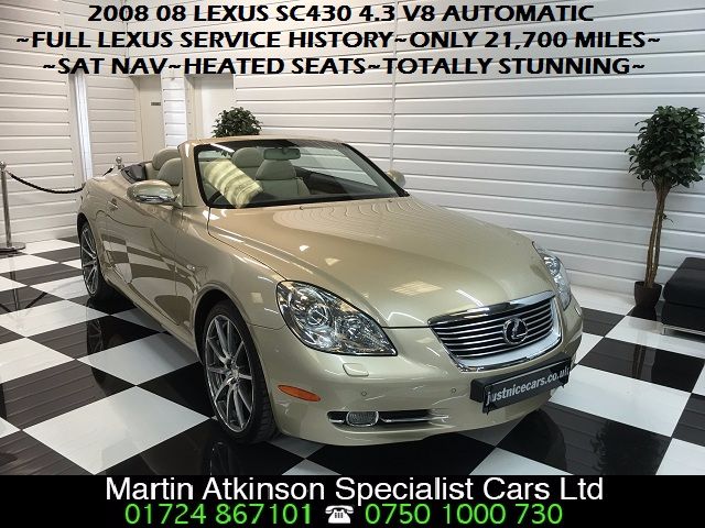 Lexus SC 430 4.3 V8 Auto Convertible Petrol Amberley Gold Pearl