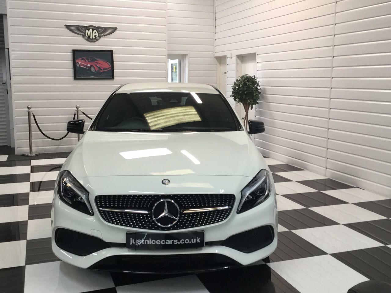 Mercedes-Benz A Class 1.5 A180d AMG Line Premium 5dr Auto SAT NAV~REVERSE CAMERA~ Hatchback Diesel Cirrus White