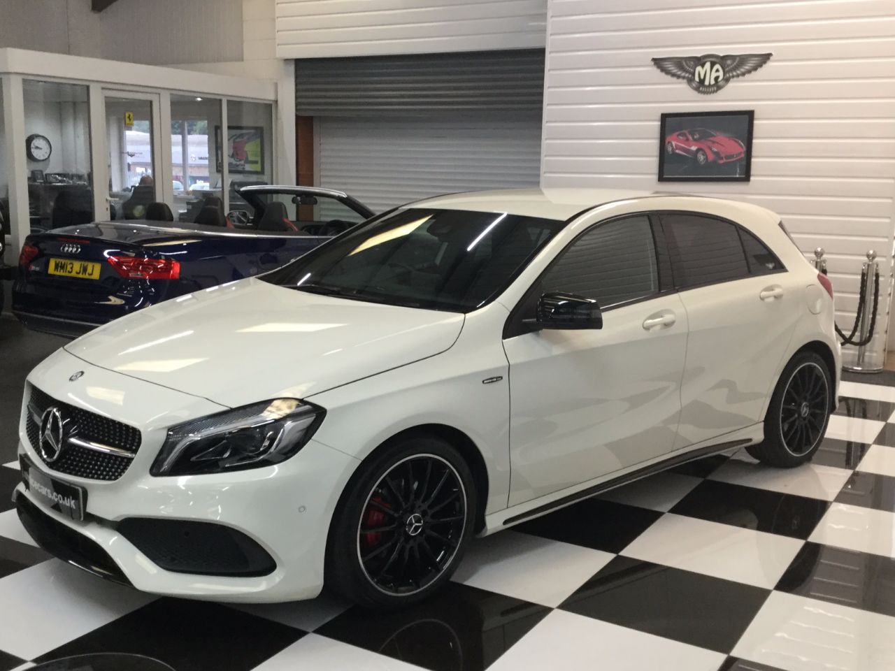 Mercedes-Benz A Class 1.5 A180d AMG Line Premium 5dr Auto SAT NAV~REVERSE CAMERA~ Hatchback Diesel Cirrus White