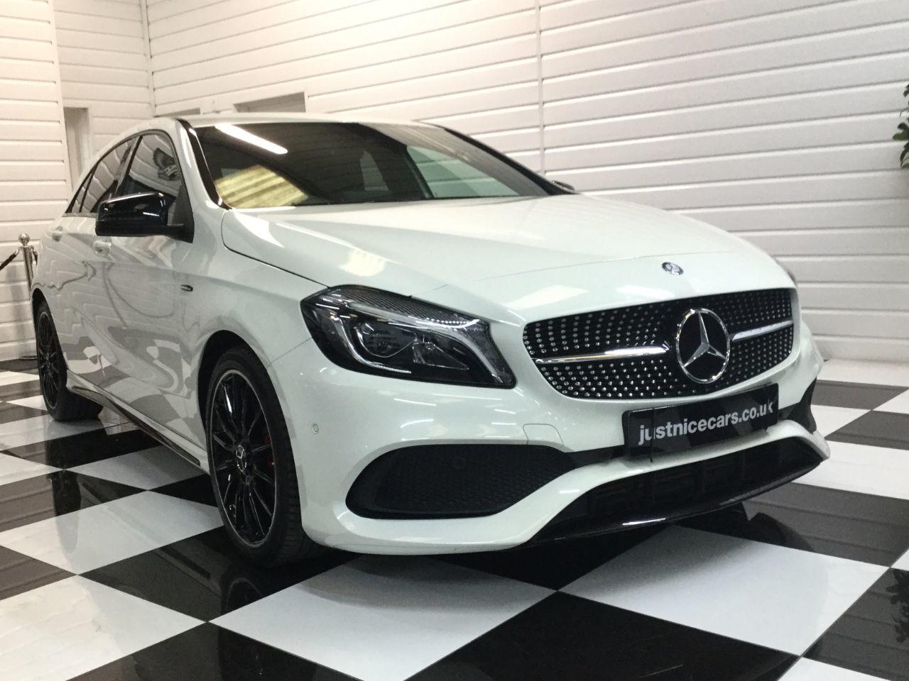 Mercedes-Benz A Class 1.5 A180d AMG Line Premium 5dr Auto SAT NAV~REVERSE CAMERA~ Hatchback Diesel Cirrus White