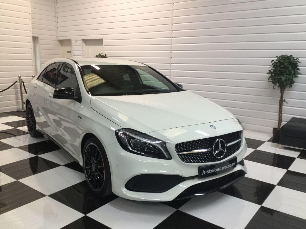 Mercedes-Benz A Class 1.5 A180d AMG Line Premium 5dr Auto SAT NAV~REVERSE CAMERA~ Hatchback Diesel Cirrus White