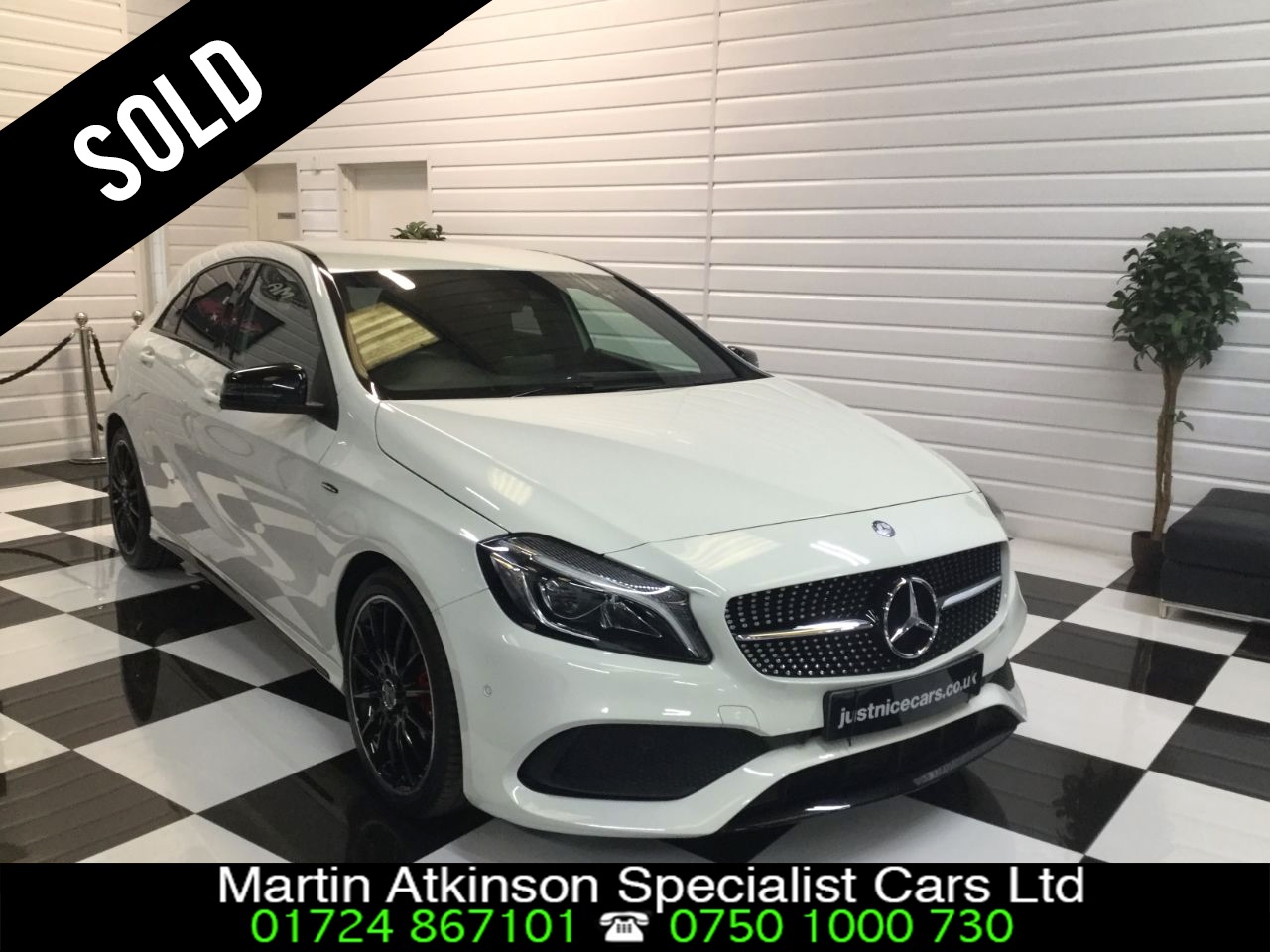 Mercedes-Benz A Class 1.5 A180d AMG Line Premium 5dr Auto SAT NAV~REVERSE CAMERA~ Hatchback Diesel Cirrus White