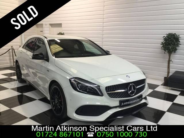 Mercedes-Benz A Class 1.5 A180d AMG Line Premium 5dr Auto SAT NAV~REVERSE CAMERA~ Hatchback Diesel Cirrus White