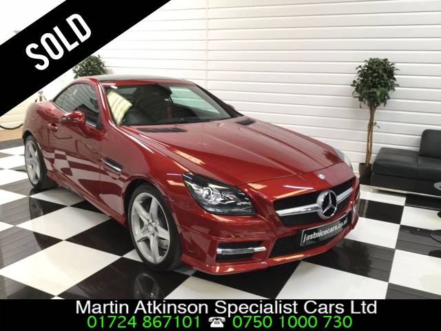 Mercedes-Benz SLK SLK 200 2.0 9G-Tronic AMG Sport 2dr Tip Auto Convertible Petrol Hyacinth Red