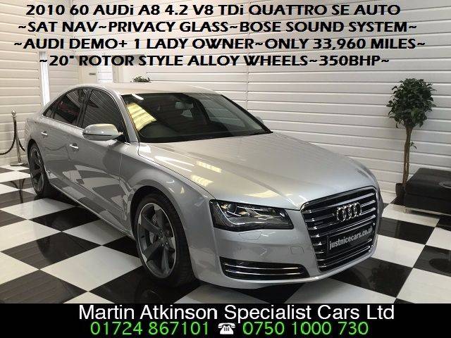 2010 Audi A8 4.2 V8 TDi Quattro SE 4dr Tip Auto 350BHP