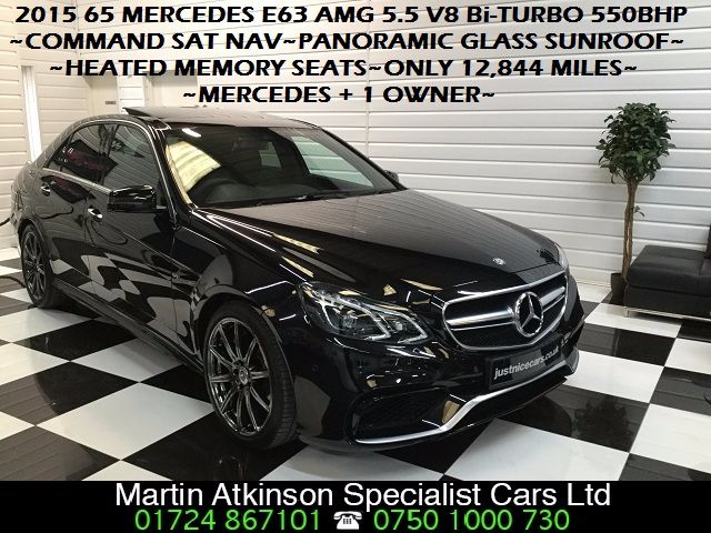 Mercedes-Benz E Class E63 5.5 V8 Bi-Turbo MCT Automatic 550BHP Saloon Petrol Obsidian Black Metallic