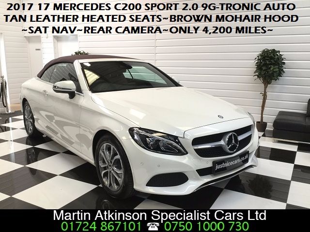 Mercedes-Benz C Class C200 Sport 2.0 9G-Tronic Automatic Convertible Petrol White