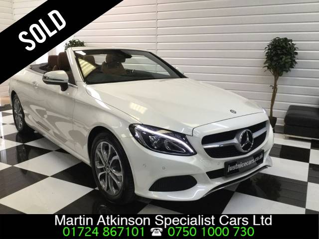 Mercedes-Benz C Class C200 Sport 2.0 9G-Tronic Automatic Convertible Petrol White