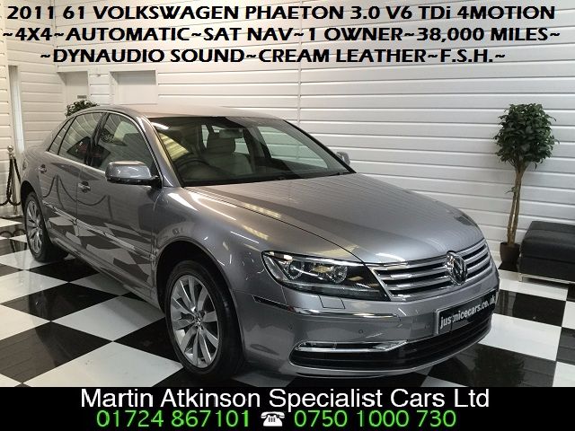 Volkswagen Phaeton 3.0 V6 TDI 4MOTION 4X4 4dr Auto Saloon Diesel Tempest Silver Grey