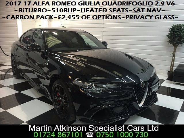 2017 Alfa Romeo Giulia 2.9 V6 BiTurbo 510BHP Quadrifoglio 4dr Auto